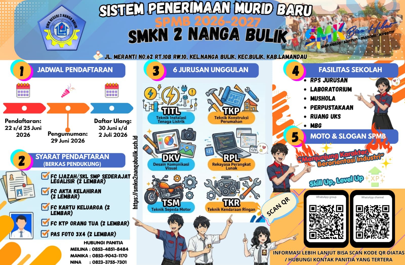 SMKN 2 Nanga Bulik Membuka Sistem Penerimaan Murid Baru!